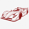 Sleek Racing Car Vector Design A sleek racing car design suitable for vector art projects.