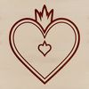 Stylized Sacred Heart Clip Art Design A stylized illustration of the Sacred Heart icon, suitable for vector graphics and digital design.