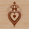 Beautiful Sacred Heart Design for Digital Use SVG file of the Sacred Heart design suitable for cutting machines and digital applications.