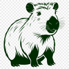 Capybara Illustration in High-Resolution SVG Format A high-resolution digital illustration of a capybara, a large rodent native to South America.