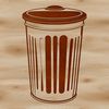 Clean Home Essentials Icon A simple vector illustration of a standard household trash can with a lid on top.