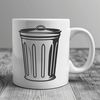 Simple Vector Trash Bin Design A simple graphic representation of a trash can, suitable for use as a vector design element.
