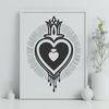 Sacred Heart Symbol SVG Icon Iconic representation of the Sacred Heart, a symbol rich in religious significance.