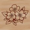 Blooming Beauty SVG Icon A stylized illustration of a cherry blossom in full bloom, suitable for vector graphics and digital design projects.
