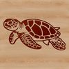Swimming Sea Turtle Vector Illustration A detailed illustration of a sea turtle swimming in the ocean, suitable for vector graphics and digital design.
