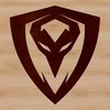 A geometric shield icon made from vector lines and shapes.