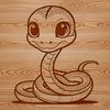Beautiful Serpent Illustration An SVG representation of a reptile animal, suitable for digital design.