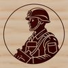 Male Soldier Silhouette Illustration of a soldier in professional attire, suitable for various design applications.