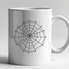 Free Vector Art of a Beautiful Spider Web An SVG graphic representation of an intricate spider web design, suitable for various uses.
