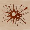 A colorful splat shape with rounded edges and organic texture, suitable for digital crafting and design.