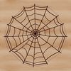 A intricately designed vector illustration of a spider web, suitable for graphic design and crafting projects.