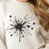 Vibrant Splatter Illustration A colorful splat shape with irregular edges, suitable for use in vector design projects.