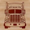 Semi Truck Illustration for Cutting Machines A detailed illustration of a semi truck, suitable for vector graphics and cutting machine designs.