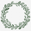 A floral patterned wreath designed as vector art for digital use.