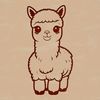 Whimsical Andean Camelid Scene A high-quality digital illustration of a friendly alpaca in a natural setting.