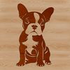 A sitting dog breed illustration.