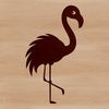 Colorful Flamingo Illustrations in Various Poses A stylized illustration of a flamingo bird in various poses.