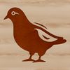 A simple line drawing of a cute bird illustration in vector format.