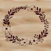 A decorative floral wreath design created in vector format for use in digital applications.