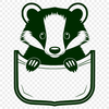 A vector illustration of a badger in its natural habitat, depicted as a wild animal with distinctive facial features.