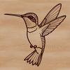 A colorful hummingbird perched on a flower, illustrated as a vector graphic.