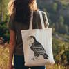 A detailed illustration of a majestic bird perched on a branch.