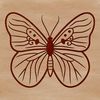 A colorful illustration of a butterfly with delicate wings, suitable for use in graphic design projects.