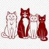 Free Feline SVG Artwork A simple illustration of a domesticated feline animal.
