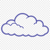 Clear Blue Sky with White Cumulus Clouds A stylized illustration of a white cumulus cloud against a clear blue sky, suitable for vector graphics.