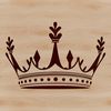 A customizable vector illustration of a crown, suitable for various cutting machines and design software.