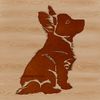 Cute Small Dog Breed Clip Art A small to medium-sized breed dog with a short stature and long body, resembling a typical Welsh Corgi.