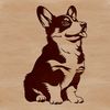 Cute Cartoon Corgi Sitting Up A cartoon illustration of a corgi sitting on its haunches, suitable for clip art designs.