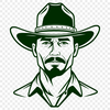 Free SVG Cowboy Clipart Illustration A Western-style cowboy illustration in vector format.