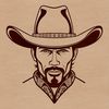 A vector illustration of a cowboy in traditional attire, suitable for cutting machine designs or laser engraving projects.