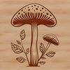 Beautiful Mushroom SVG Design A detailed vector illustration of a mushroom, suitable for various design applications.