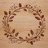 A digital floral wreath design made from vector shapes, suitable for cutting machines like Cricut or laser cutters.