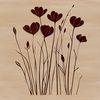Beautiful Wild Bloom SVG Graphics A stylized illustration of a wild flower in full bloom, suitable for digital design projects.