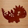 Small Dinosaur SVG Design A simple illustration of a small prehistoric dino.