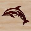 Dolphin SVG Graphic Design Asset A detailed illustration of a dolphin in the ocean.