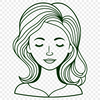 A digital illustration of a woman, created as a vector graphic.