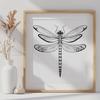 Beautiful Bug Clip Art A detailed illustration of a dragonfly with transparent wings, suitable for vector art and cutting machine designs.