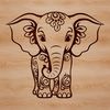 An animal icon featuring an elephant, created as scalable vector graphics.