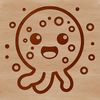 A microscopic illustration of a single bacterium cell, created as a vector graphic.