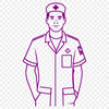 Professional Male Medical Figure Illustration Vector illustration of a male nurse in a medical profession setting.