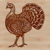 Xmas Turkey SVG Graphics Download A detailed illustration of a turkey, suitable for vector design projects.