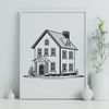 Free Vector Building Illustration A vector illustration of a single-family house with a simple design and clean lines.