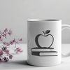 Educational Clip Art with Apple Logo SVG graphic of a student's textbook with the Apple logo, designed for educational purposes.