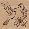Ornate Bird Clipart Illustration An ornate vector design featuring a colorful hummingbird with intricate details.