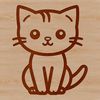 A simple illustration of a sitting cat, suitable for use in vector design.