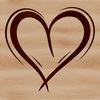 A stylized heart shape, ideal for vector design and cut out projects.